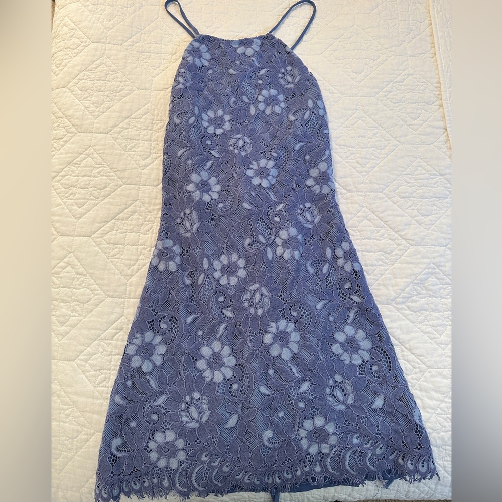 NBD Blue Floral Strappy Dress Size Small